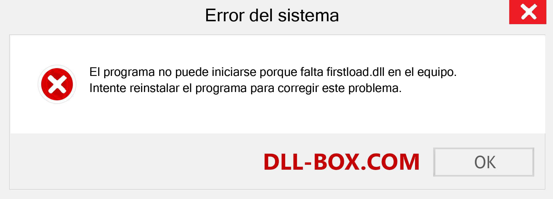 ¿Falta el archivo firstload.dll ?. Descargar para Windows 7, 8, 10 - Corregir firstload dll Missing Error en Windows, fotos, imágenes