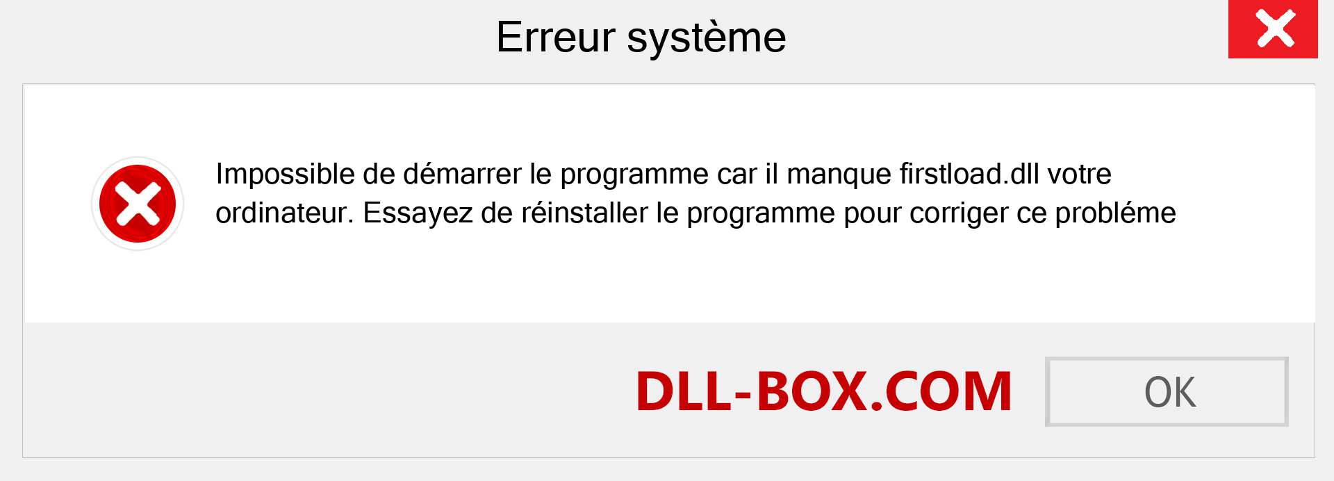 Le fichier firstload.dll est manquant ?. Télécharger pour Windows 7, 8, 10 - Correction de l'erreur manquante firstload dll sur Windows, photos, images